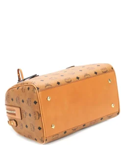 Heritage Line Handtasche Lederimitat cognac