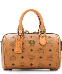 Heritage Line Handtasche Lederimitat cognac