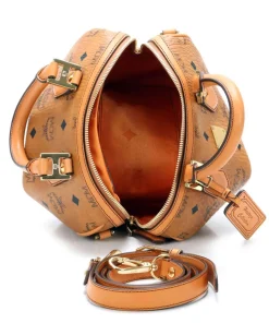 Heritage Line Handtasche Lederimitat cognac