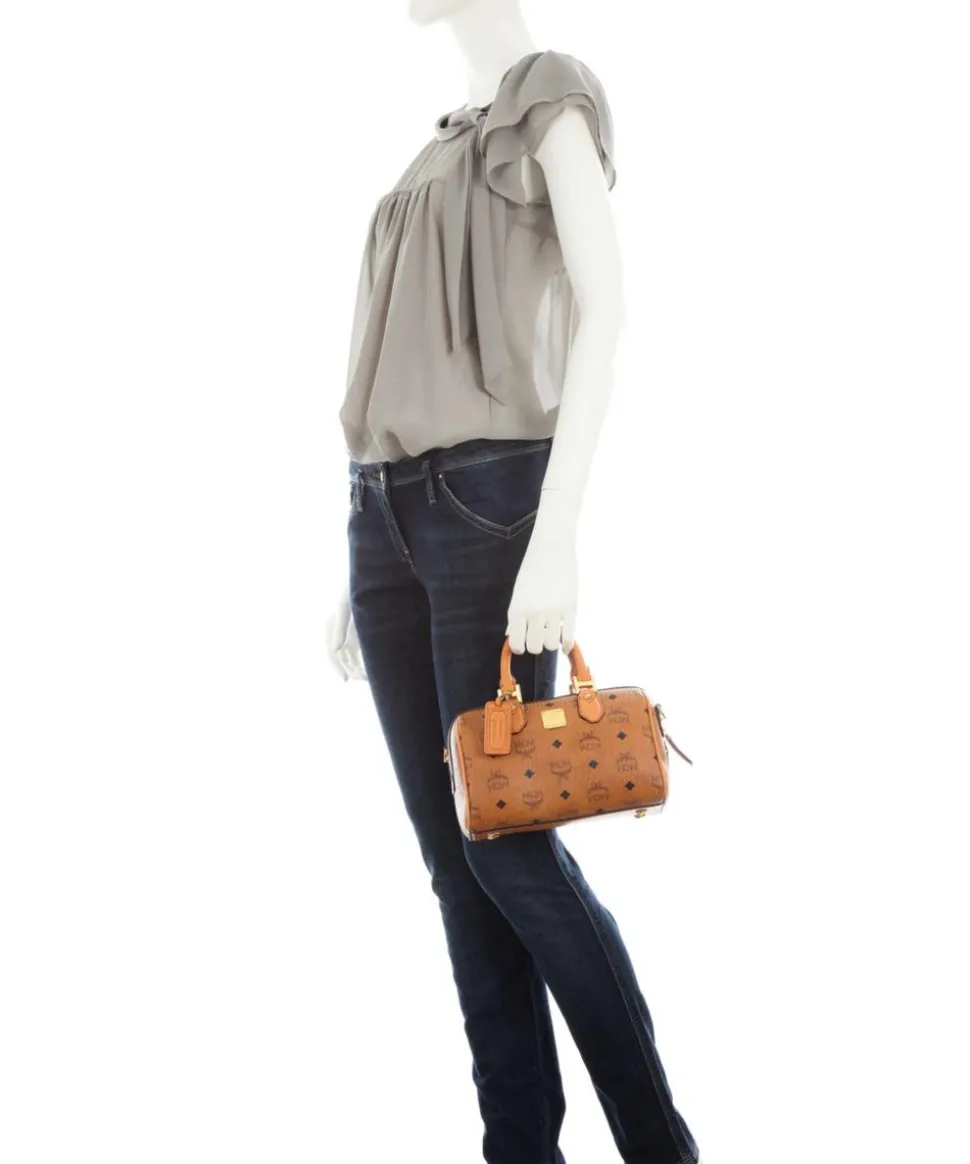 Heritage Line Handtasche Lederimitat cognac