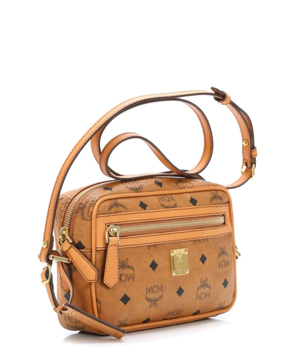 Heritage Line Schultertasche Lederimitat cognac