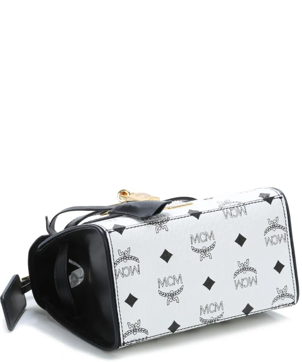 Heritage Line Schultertasche Lederimitat weiß