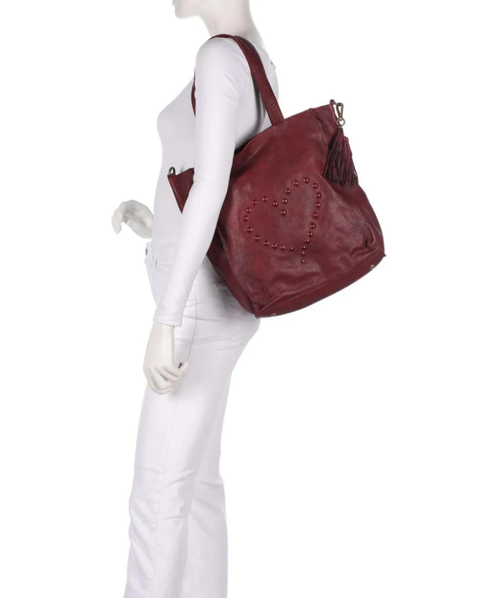 Herzoggasse 1 Shopper genarbtes Rindsleder wein