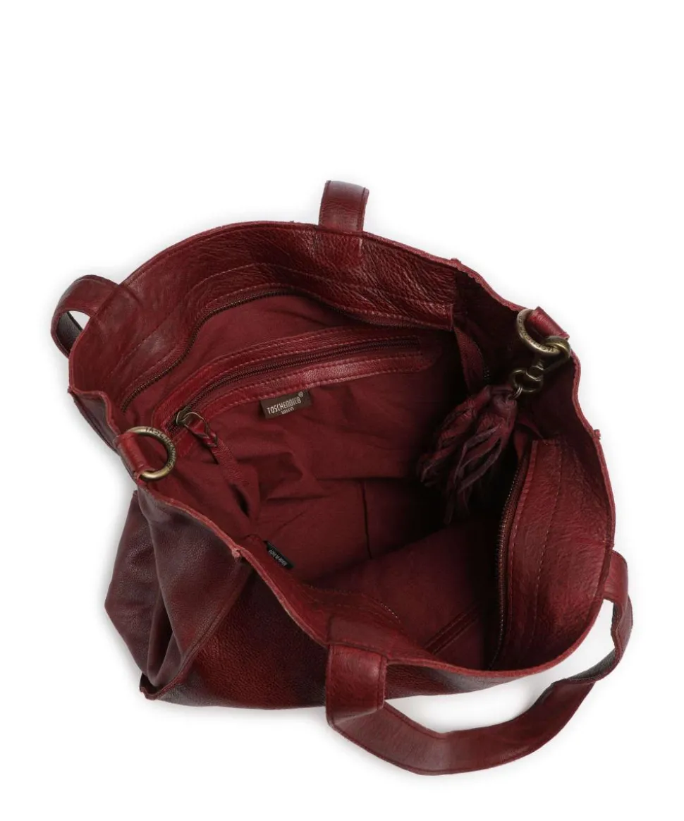 Herzoggasse 1 Shopper genarbtes Rindsleder wein