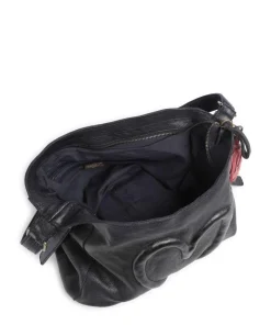 Herzweg 2 Beuteltasche genarbtes Leder navy