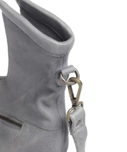 Herzweg 6 Shopper genarbtes Leder grau