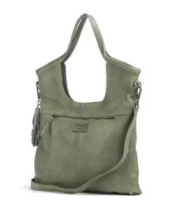 Herzweg 6 Shopper genarbtes Leder grün