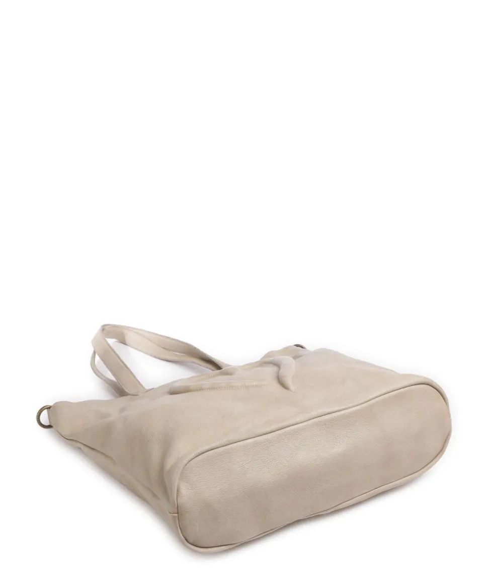 Herzweg 1 Shopper genarbtes Leder beige