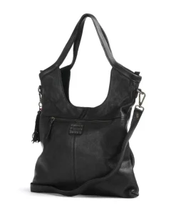 Herzweg 6 Shopper genarbtes Leder schwarz