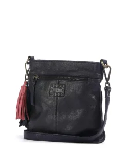 Herzweg 4 Umhängetasche genarbtes Leder navy