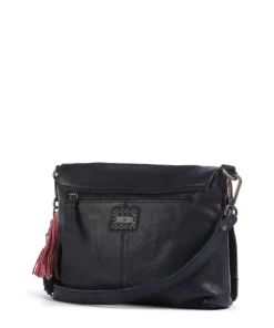 Herzweg 3 Umhängetasche genarbtes Leder navy