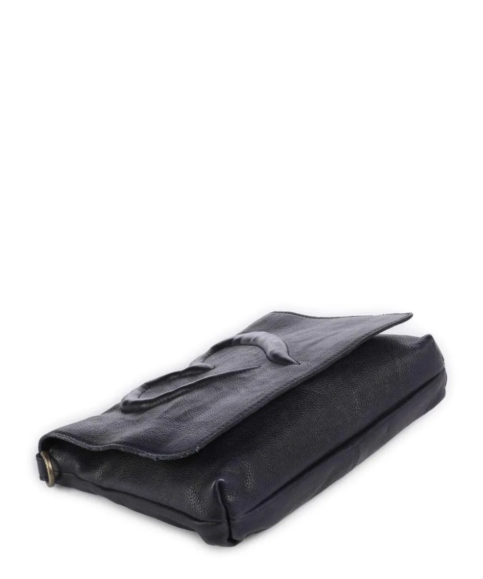 Herzweg 3 Umhängetasche genarbtes Leder navy