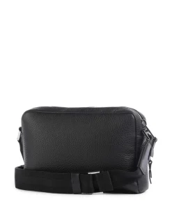 Highway Umhängetasche genarbtes Rindsleder schwarz