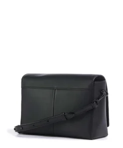 Hilla M Umhängetasche fein genarbtes Leder schwarz