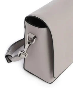 Hilla M Umhängetasche fein genarbtes Leder hellgrau