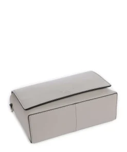 Hilla M Umhängetasche fein genarbtes Leder hellgrau