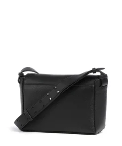 Hilla Small Pebble S Umhängetasche genarbtes Rindsleder schwarz