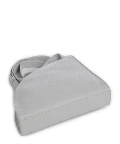 Hirsch Britney Umhängetasche genarbtes Leder hellgrau