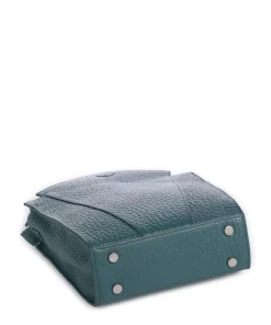 Hirsch Darlene Umhängetasche genarbtes Leder petrol