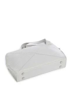 Hirsch Fietke Umhängetasche genarbtes Leder hellgrau