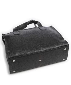 Hirsch Gabrielle Handtasche genarbtes Leder schwarz