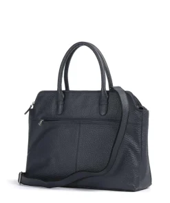 Hirsch Kala Laptoptasche 16″ genarbtes Leder navy