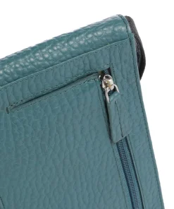 Hirsch Magda Handytasche genarbtes Leder petrol
