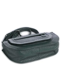 Hirsch Marina Umhängetasche genarbtes Leder grün