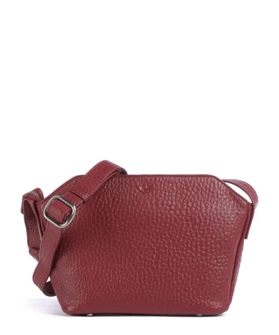 Hirsch Orania Umhängetasche genarbtes Leder rot