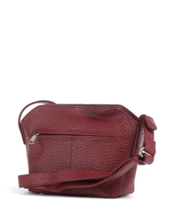 Hirsch Orania Umhängetasche genarbtes Leder rot