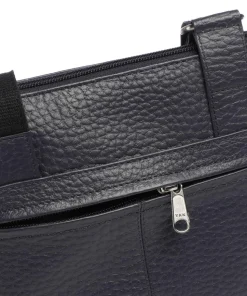 Hirsch Umhängetasche genarbtes Leder dunkelblau