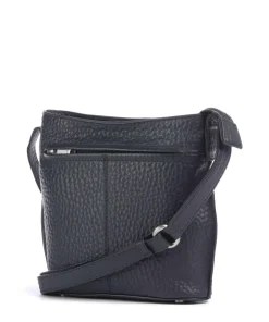 Hirsch Umhängetasche genarbtes Leder dunkelblau