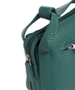 Hirsch Xantia Umhängetasche genarbtes Leder grün