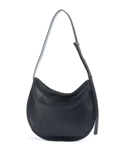 Hispani Beuteltasche fein genarbtes Leder navy