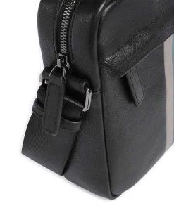 Horizon Umhängetasche genarbtes Rindsleder schwarz