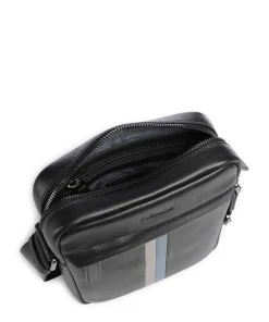 Horizon Umhängetasche genarbtes Rindsleder schwarz