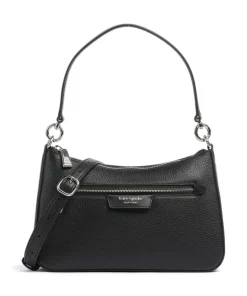 Hudson Schultertasche genarbtes Rindsleder schwarz