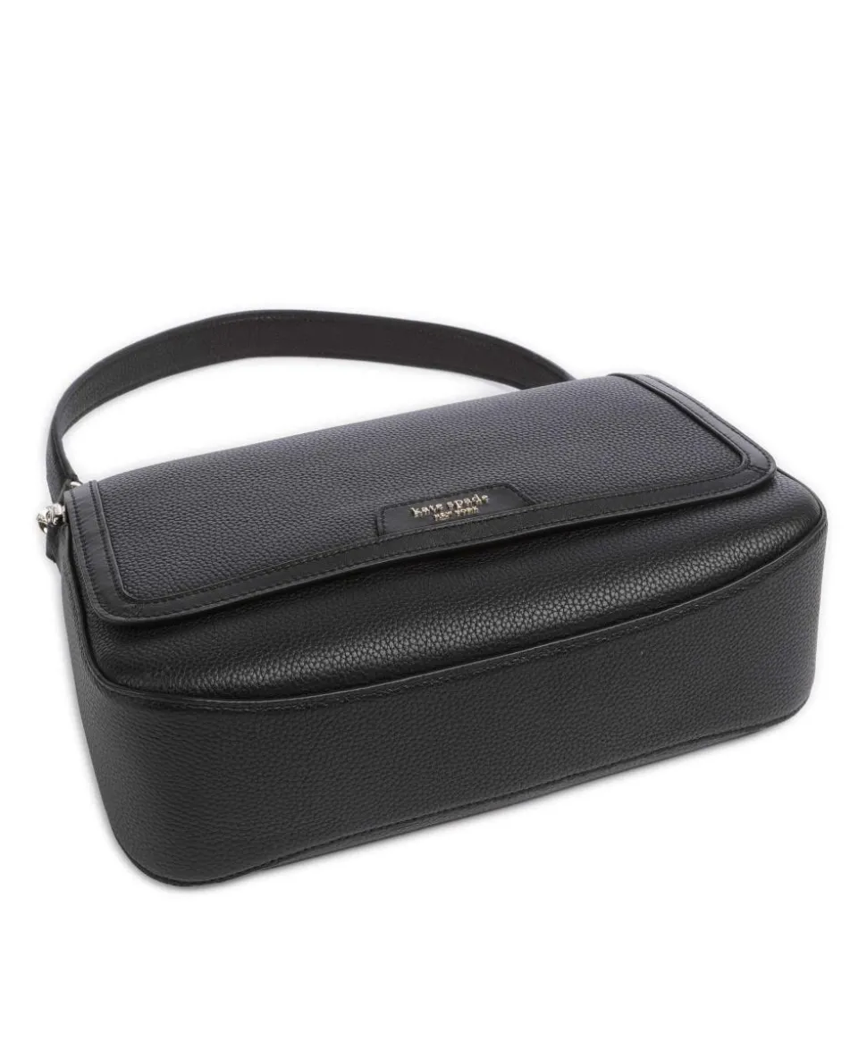 Hudson Schultertasche genarbtes Rindsleder schwarz