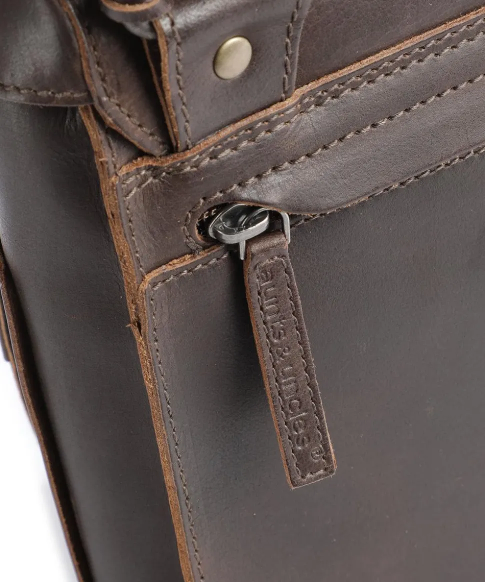 Hunter Jade Umhängetasche Büffelleder dunkelbraun