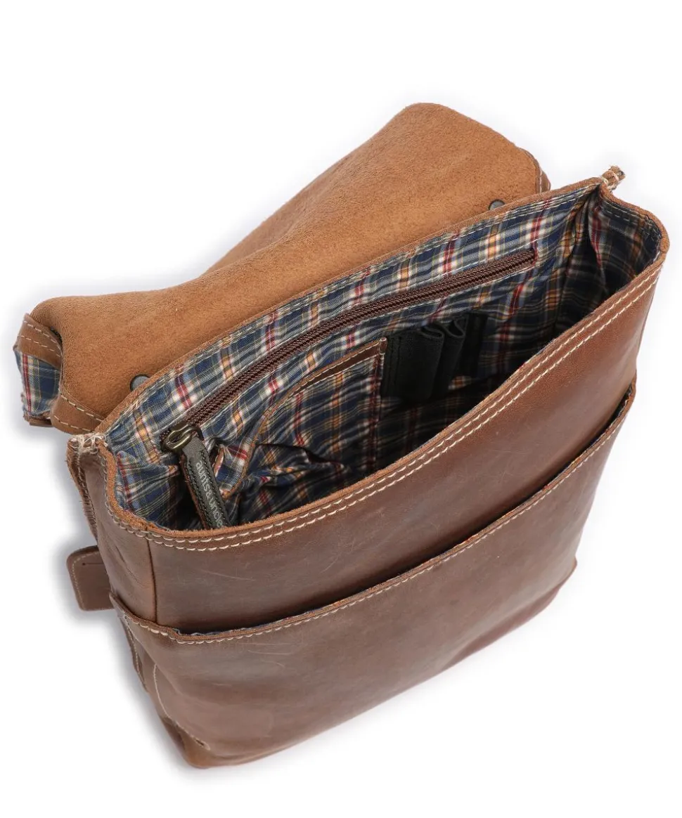 Hunter Jason Umhängetasche Büffelleder braun