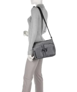 Hunter Schultertasche Nylon grau