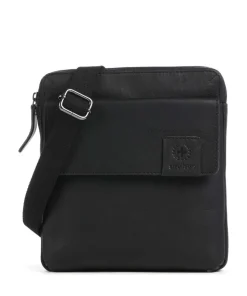 Hyde Park Umhängetasche genarbtes Rindsleder schwarz