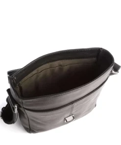 Hyde Park Umhängetasche Leder schwarz