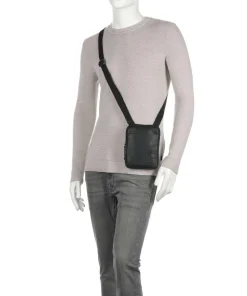 Hyde Umhängetasche Leder schwarz