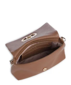 Icon M Schultertasche Lederimitat braun