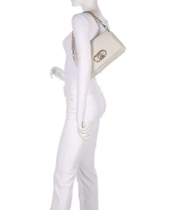 Icon M Schultertasche Lederimitat elfenbein