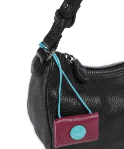 Icon Maite Schultertasche genarbtes Kalbsleder schwarz