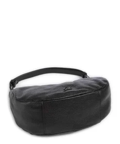 Icon Maite Schultertasche genarbtes Kalbsleder schwarz