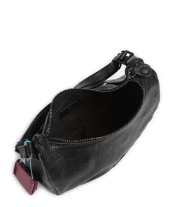 Icon Maite Schultertasche genarbtes Kalbsleder schwarz