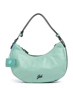 Icon Maite Schultertasche genarbtes Kalbsleder türkis